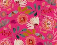 Sophisticated Botanicals Fuchsia pink Florals tapet