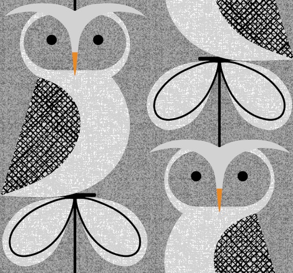 Great horned owl-gray-large