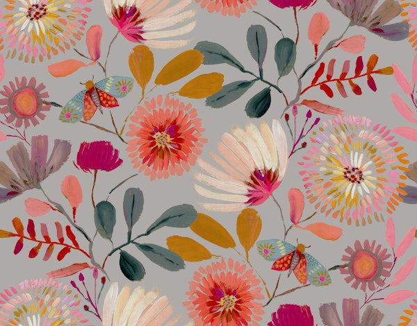 Sophisticated Botanicals light grey florals