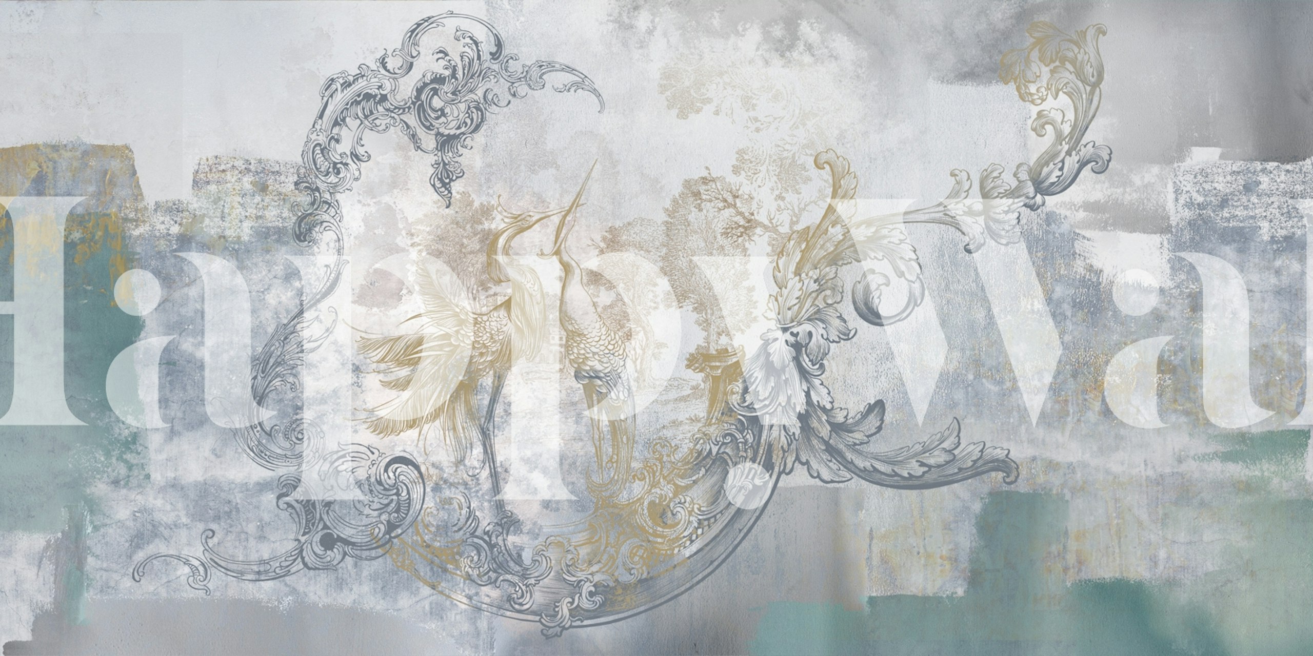 Baroque design tapety v místnosti