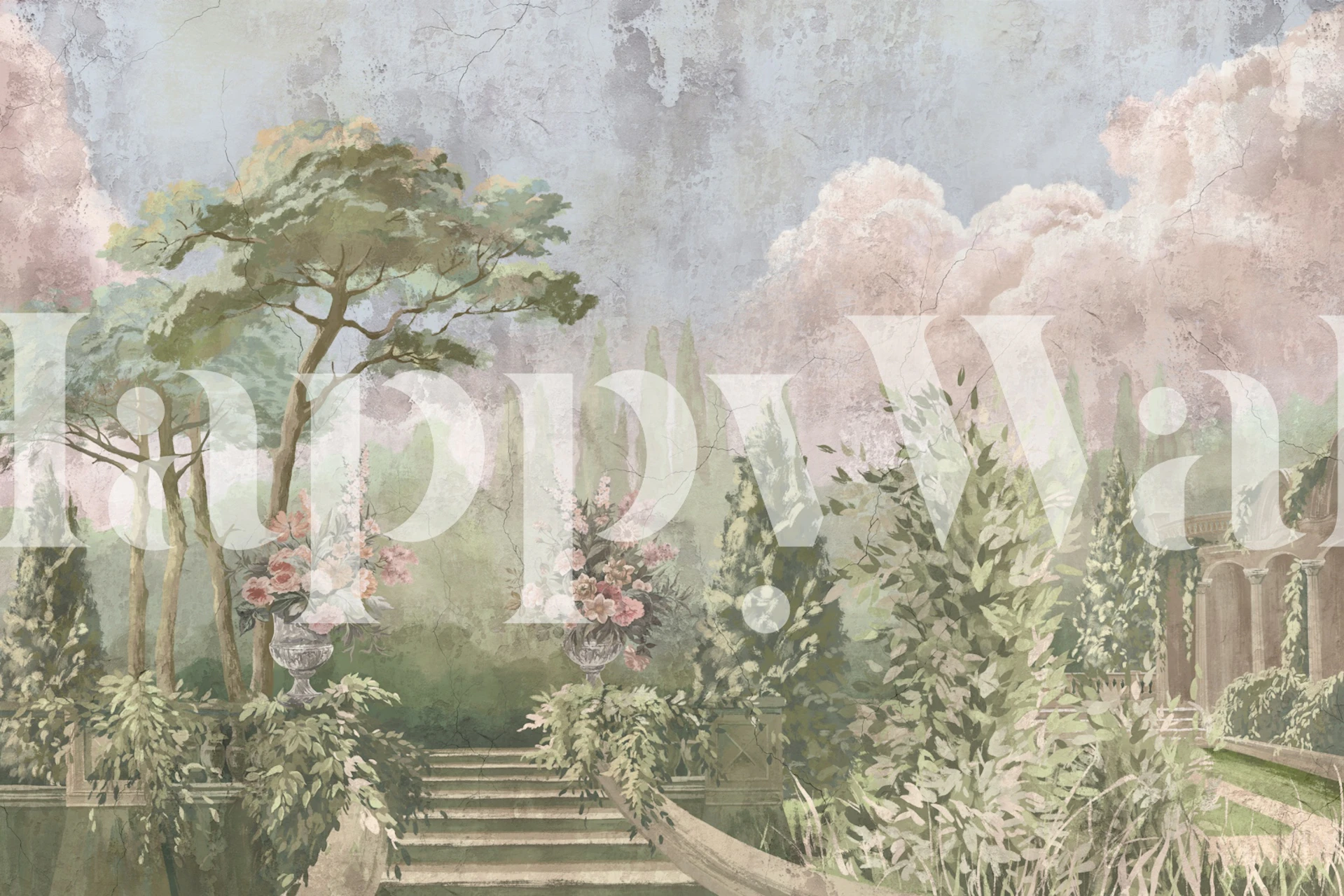 Papier peint Blooming Serenity 2 dans une pièce