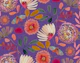 Sophisticated Botanical Purple violet Floral