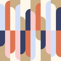 Midcentury Arch Boards Repeat Pattern wallpaper