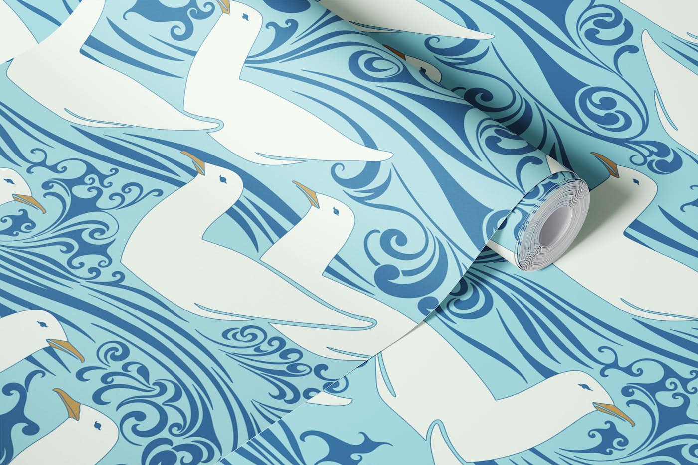 CFA Voysey The Seagulls 2 wallpaper roll
