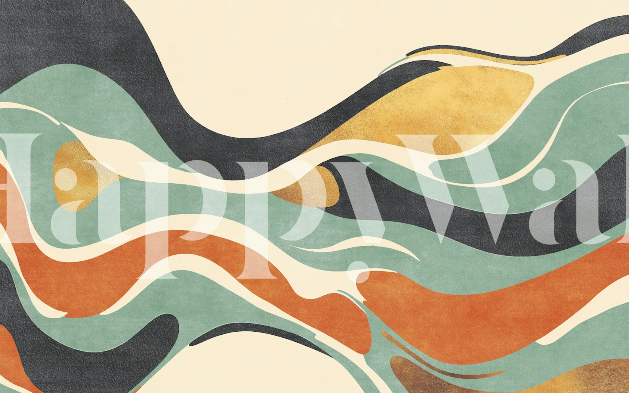 Stylish Fluid Color Art Print tapeta v místnosti