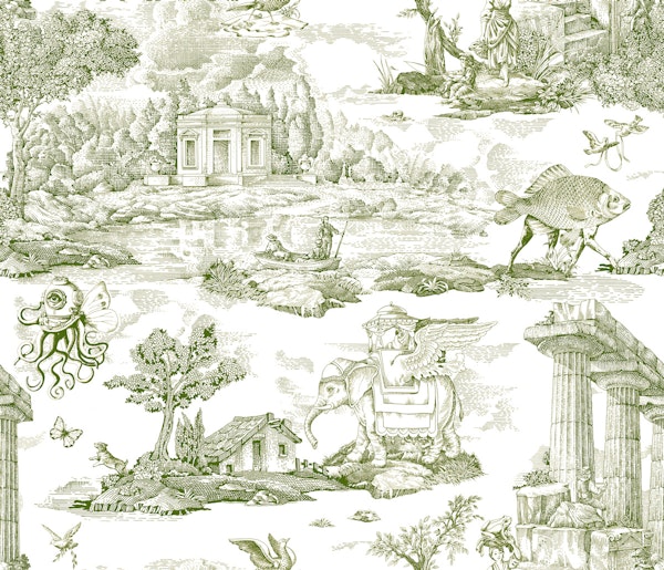 Retro Fantasy Toile Green