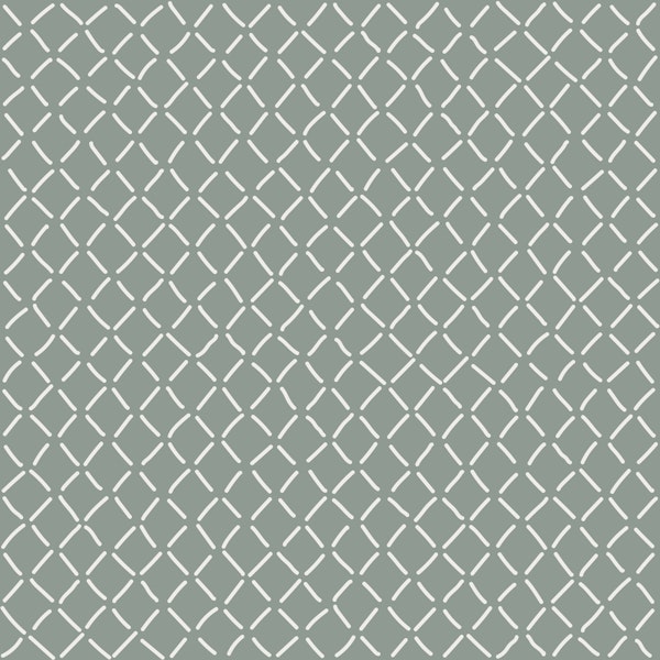Irregular diamond stich sage green