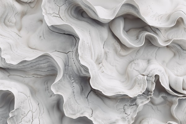 Organic 3D Sculpture Off White