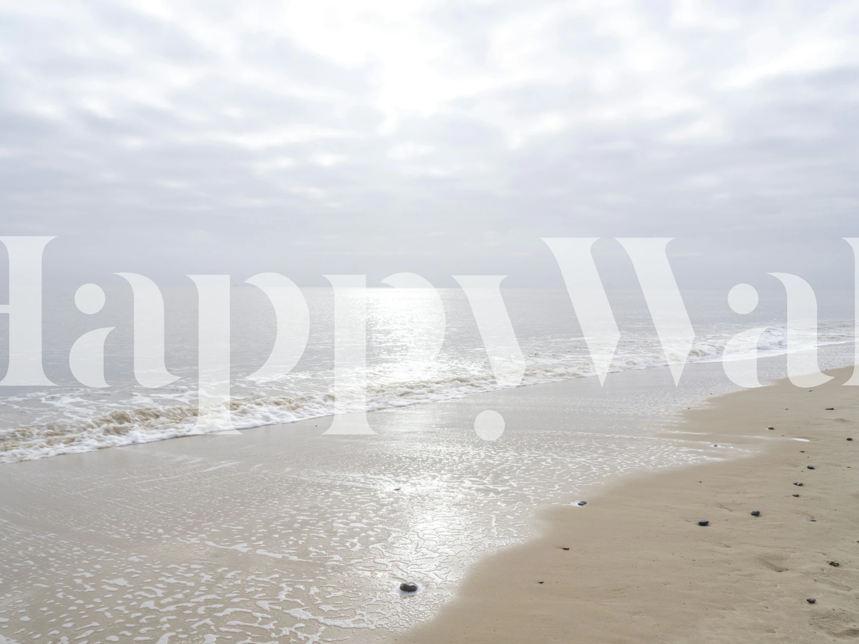 Gentle Waves Reflection wallpaper in a room