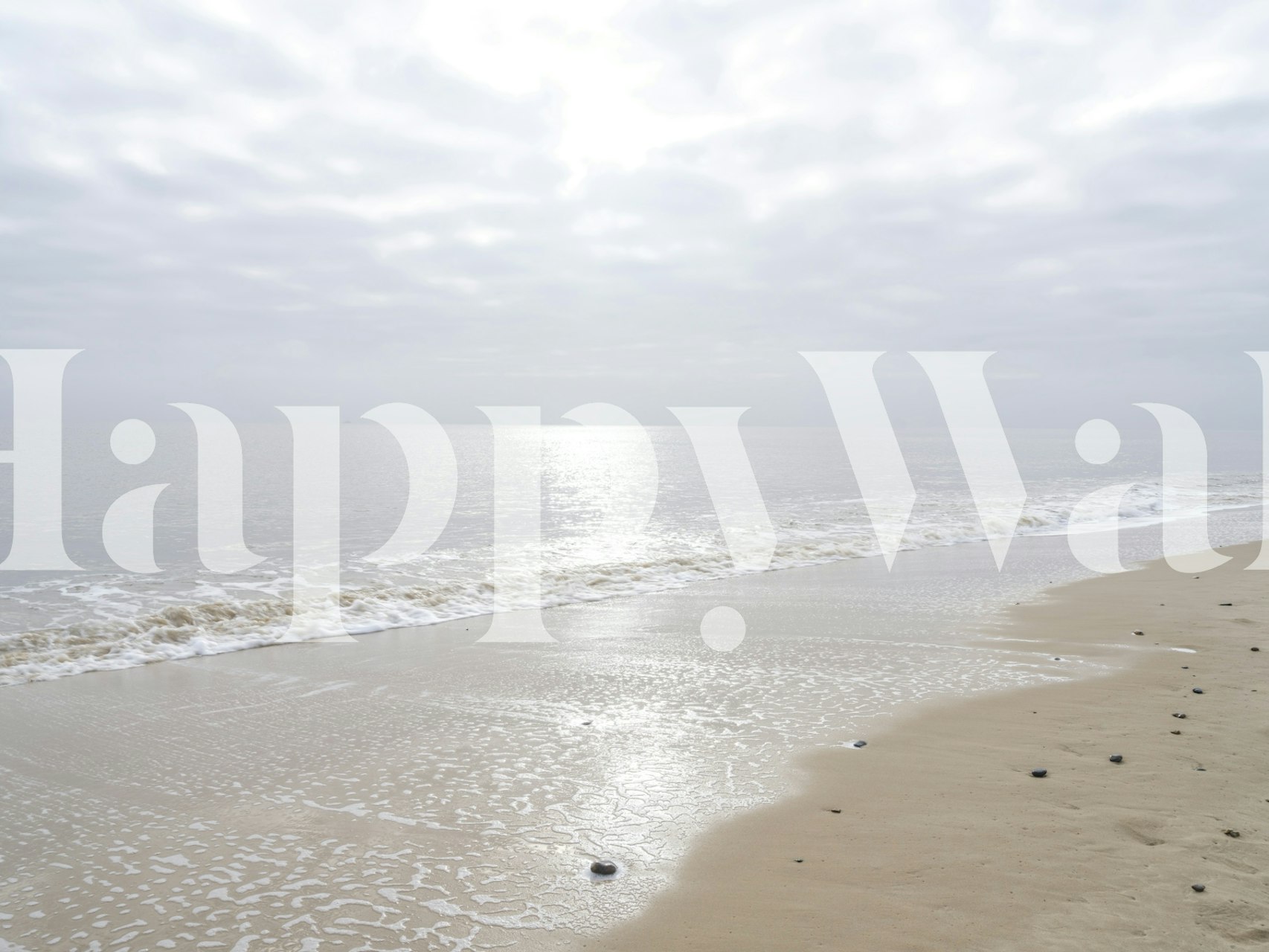 Gentle Waves Reflection behang in een kamer