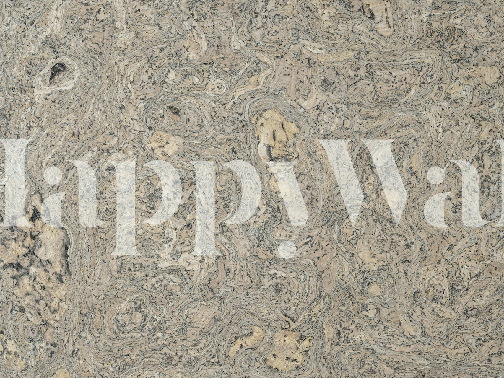 Organic swirl art wallpaper in a room