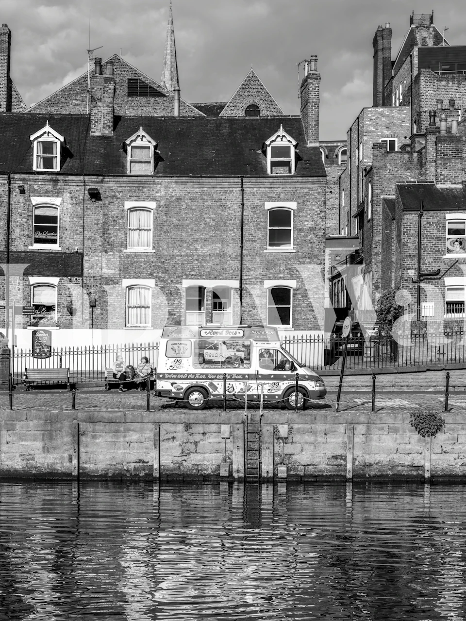 Timeless Townscape wallpaper in an interior setting