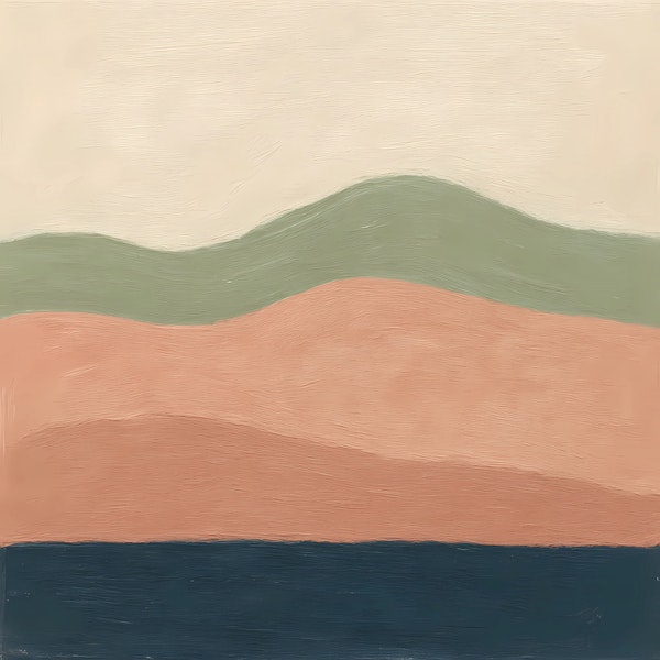 Soft Pastel Waves Landscape