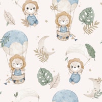 Leo Moon Boy - beige behang