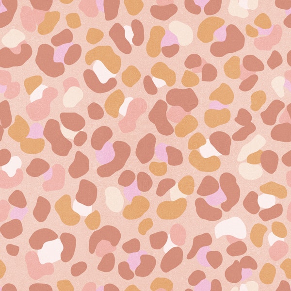 Playful Boho Leopard Spots - Pink Orange