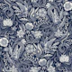 Hummingbird Chintz in Monochrome Navy Blue
