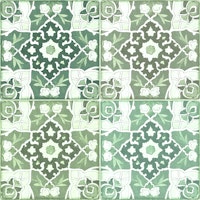 mediterranean italian tiles mix green carta da parati