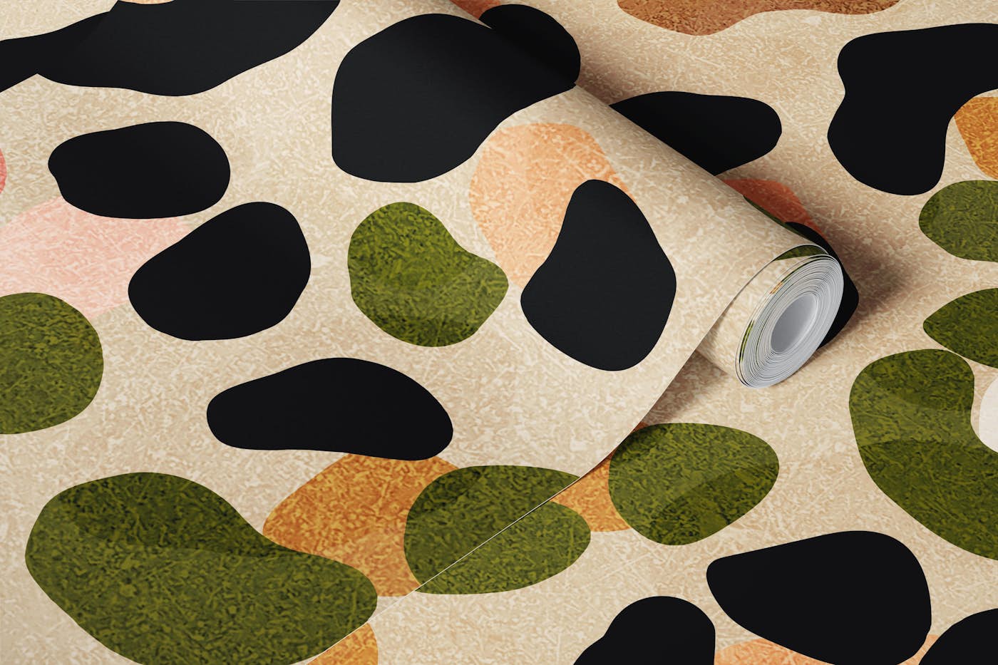 Earthy Boho Safari Spots wallpaper roll