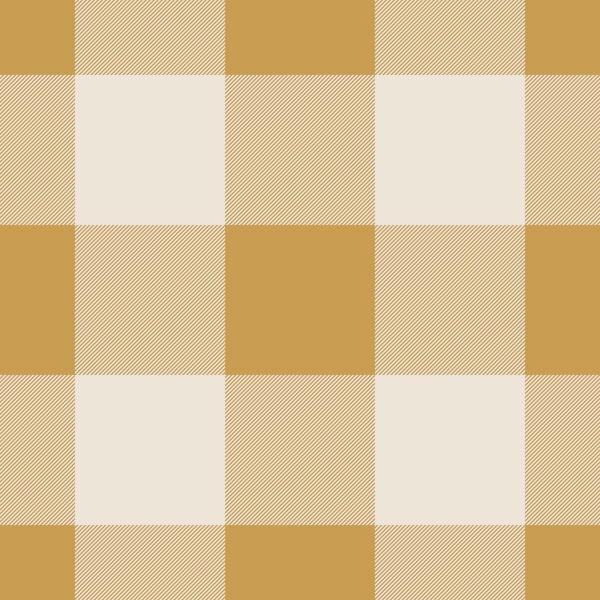 Golden Mustard Yellow Simple Gingham Plaid