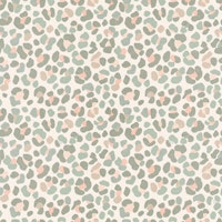 Boho Chic Leopard Spots Khaki and Peach wallpaper