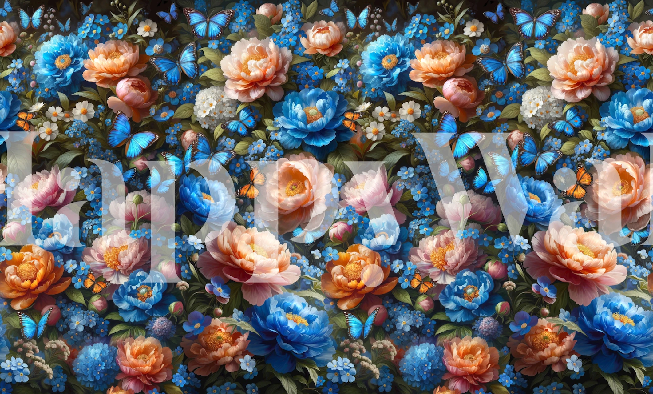 Paradise Butterfly Garden tapetti huoneessa