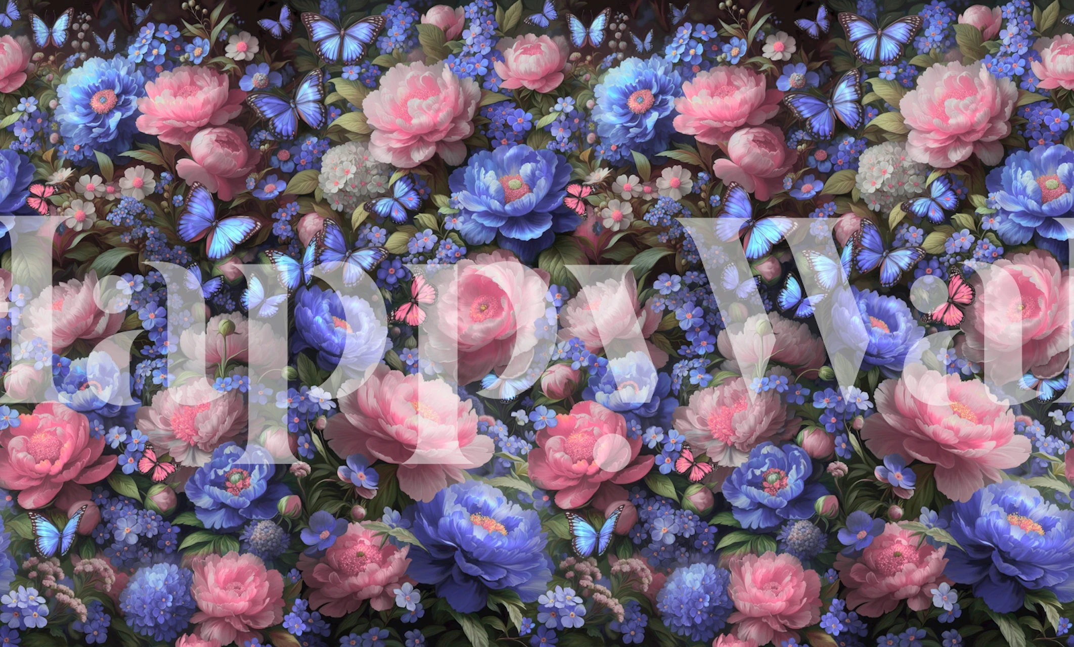 Paradise Garden - Magical Night wallpaper design