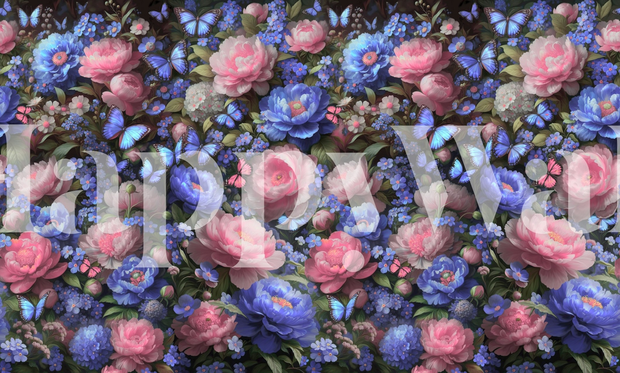 Paradise Garden - Magical Night wallpaper design