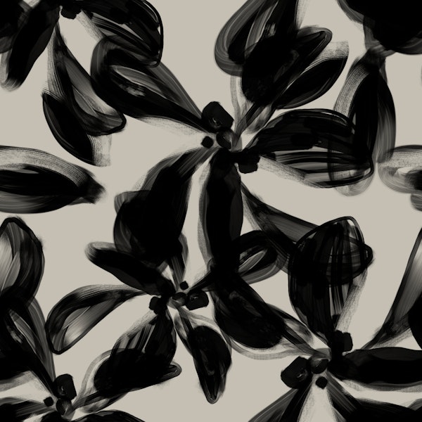 Bold Monochrome Blossoms
