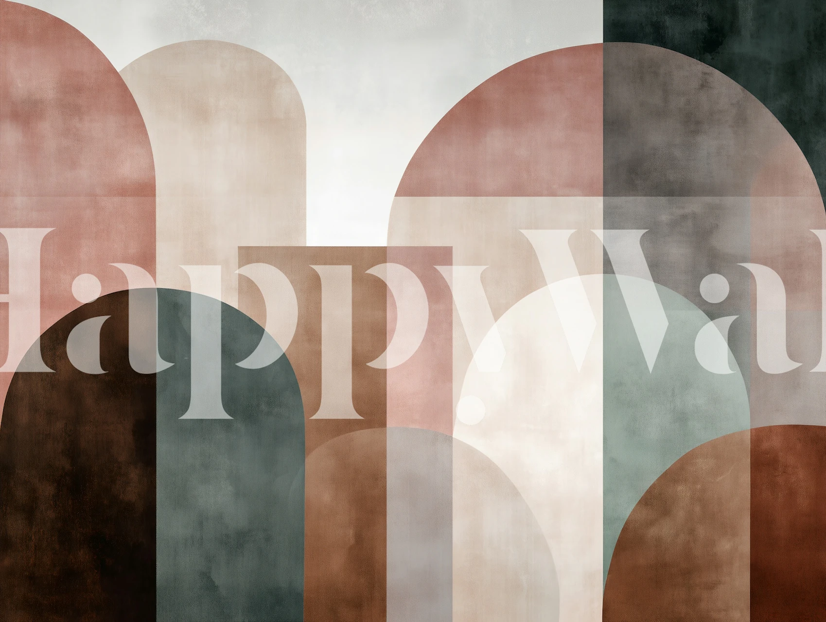 Modern Arched Elements wallpaper in a room