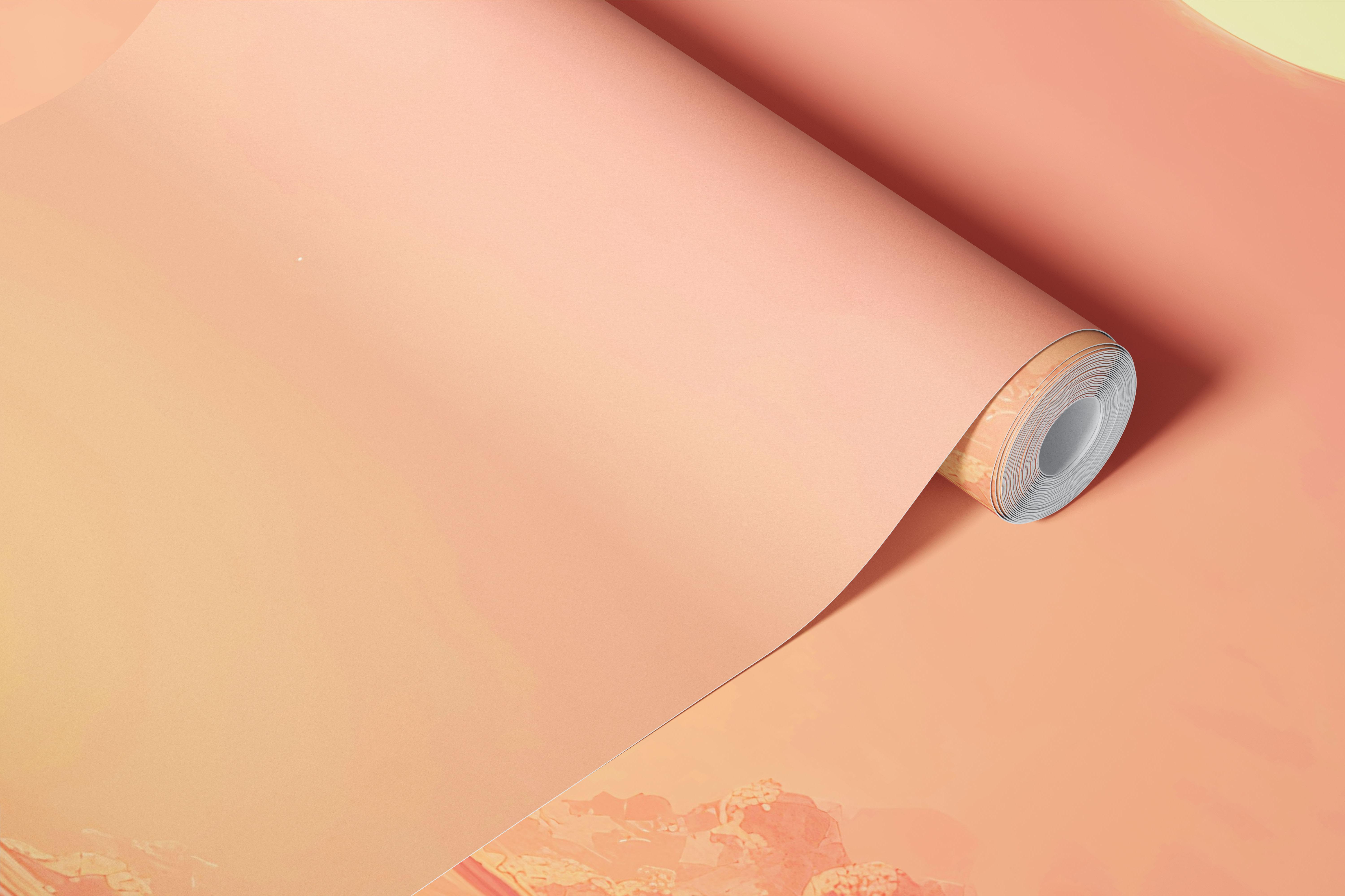 Bunny in golden wheatfield wallpaper in a room