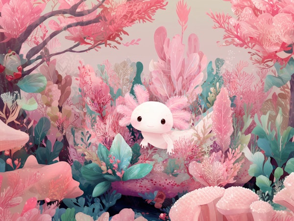 Dreamy Axolotl Oasis