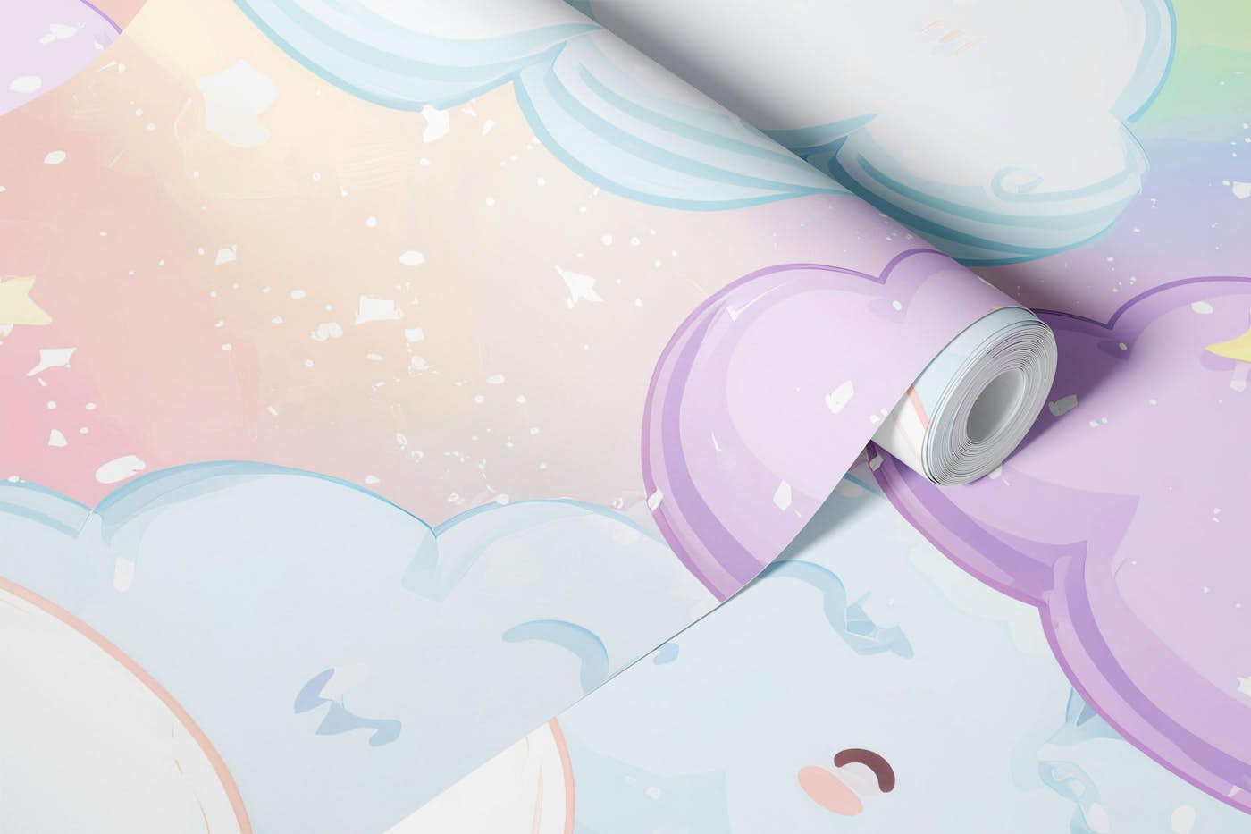 Rainbow Cloud Dreams wallpaper roll
