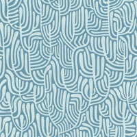 Coral Curve - Blue Steel papiers peint