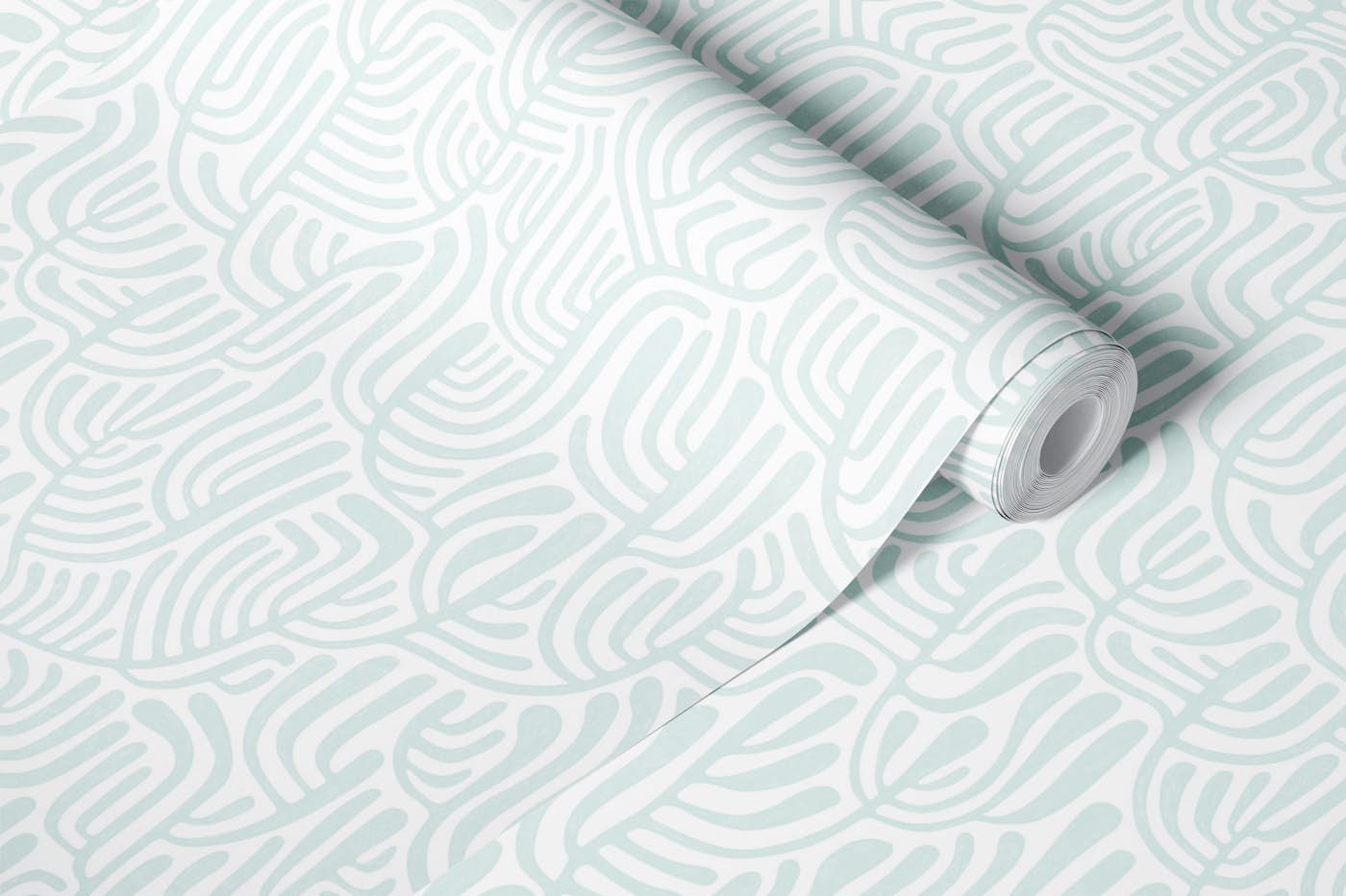 Coral Curve - Soft Grey wallpaper roll