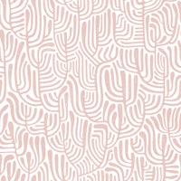 Coral Curve - Pastel Pink tapet