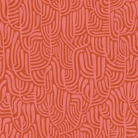 Coral Curve - Sunbaked Orange papiers peint