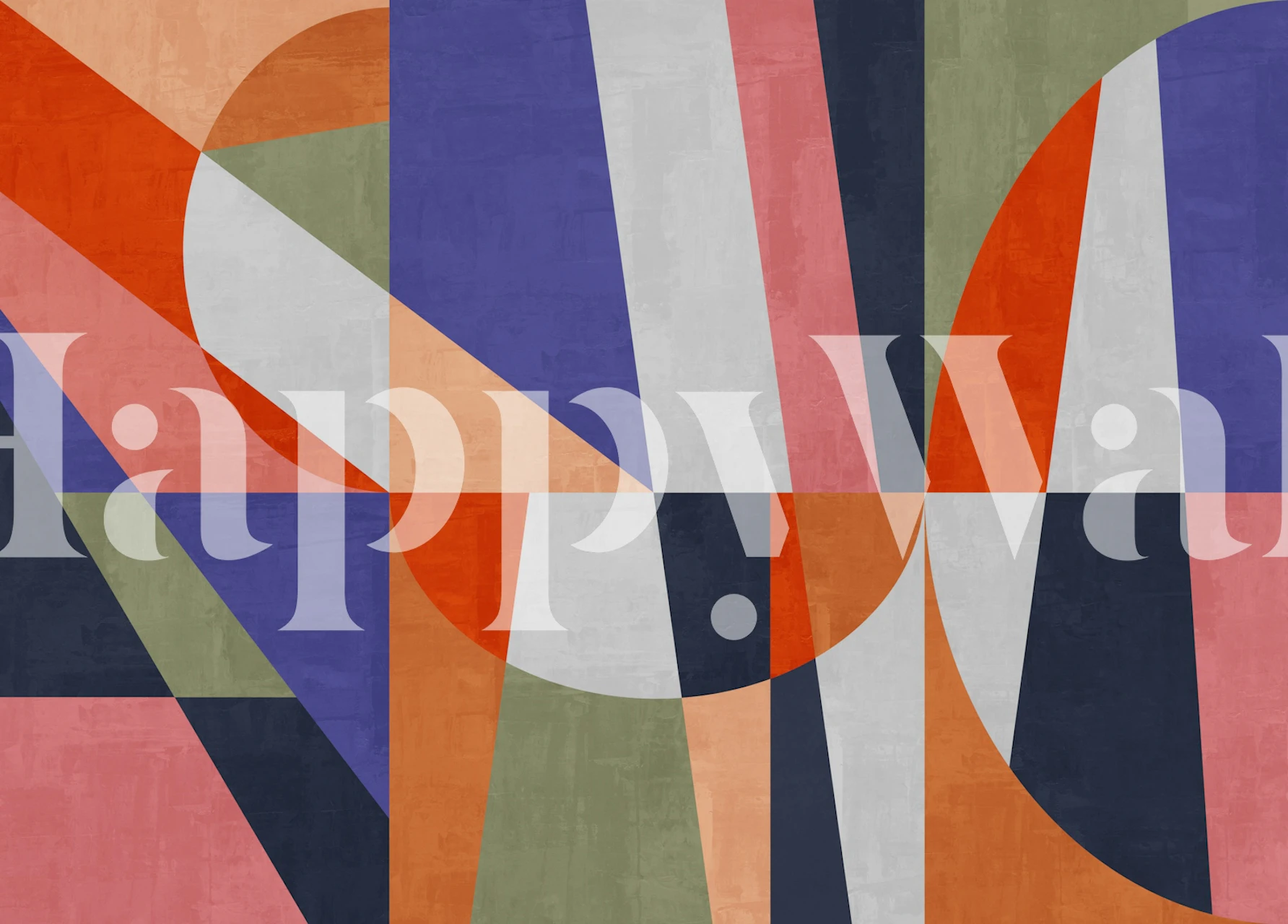 Contemporary color energy wallpaper in a room