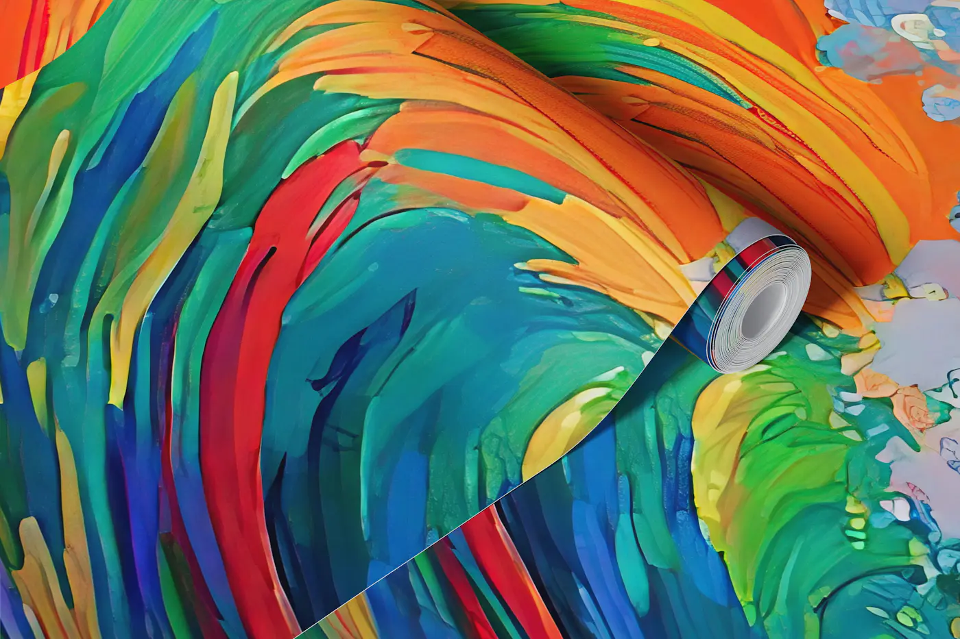 Vibrant Wave wallpaper roll