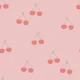 Coquette cherries on pastel pink ditsy