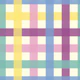 Colourful gingham bright checks on ivory