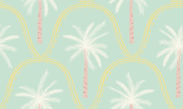Gelato mint boho palm trees