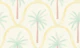 Mediterranean palm trees pastel mint & pink