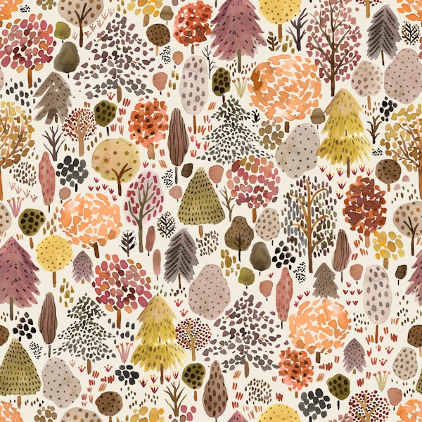 Fall Forest Trees Autumn Woodland