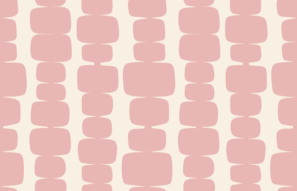 Midcentury Modern Stacked Blocks Pink