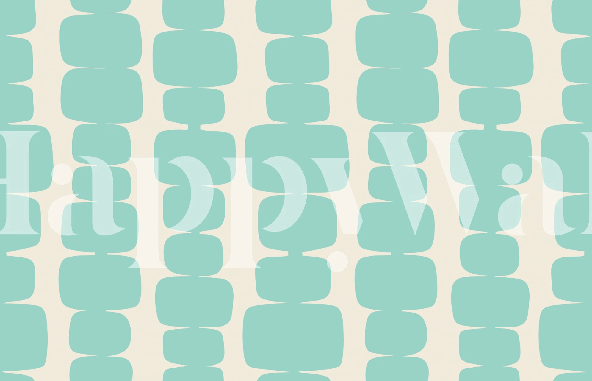 Midcentury modern stacked blocks wallpaper design