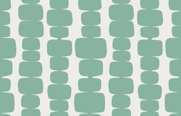 Midcentury Modern Stacked Blocks Burma Jade