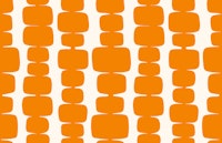 Midcentury Modern Stacked Blocks Orange wallpaper