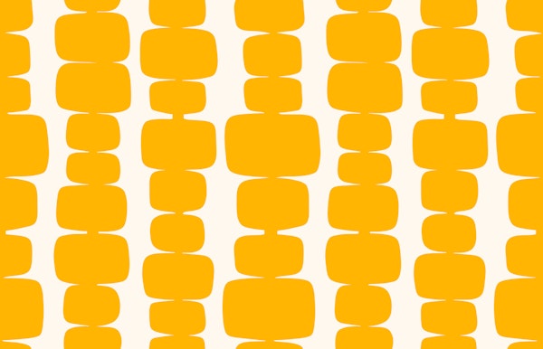 Midcentury Modern Stacked Blocks Yellow