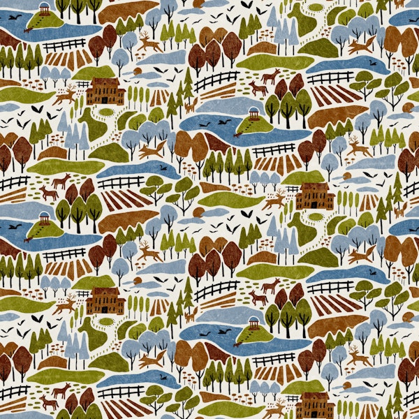 Fitzwilliam - brown and blue