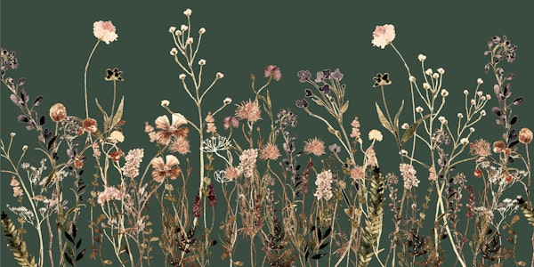 Wildflower Meadow Green Dark Fall